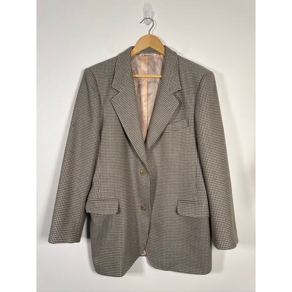 MaxMara Houndstooth Wool Blend Blazer -(AS IS) - Picture 1 of 9